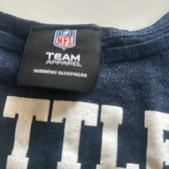 Seattle Seahawks Navy Silver Tank Top Sleepwear NFL Team Apparel Womens Large - Picture 3 of 7